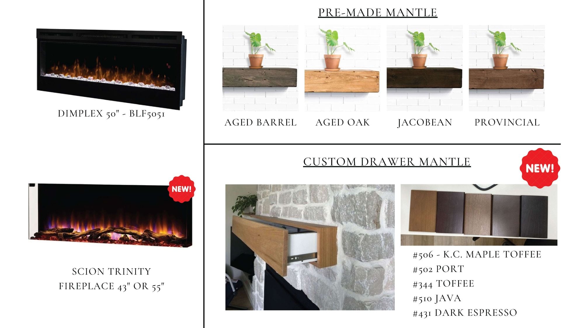 Fireplace & Mantle